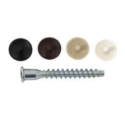 12 vis d'assemblages acier zingué et caches Ø5 x L.50 mm^Diall Sale