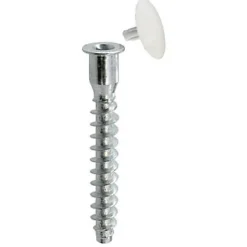 12 vis d'assemblages et caches acier zingué Ø6.3 x l.50mm-Diall Outlet