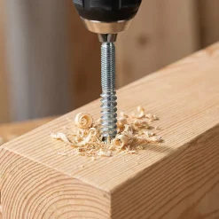 10 vis double filet bois/métal acier zingué ø4 x l.30mm-Diall New