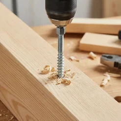 10 vis double filet bois/métal acier zingué Ø5 x L.50 mm^Diall New