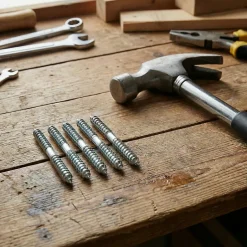 5 vis double filet pour bois acier zingué Ø6 x l.80mm-Diall Online