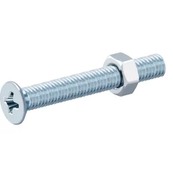 20 vis métaux tête fraisée acier zingué 5 x 40 mm-Diall