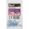 20 vis métaux tête fraisée acier zingué 3 x 12 mm-Diall Sale