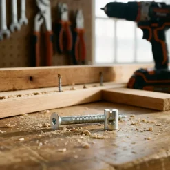 4 vis têtes fraisées et plots acier zingué Ø6 x L.70 mm-Diall New