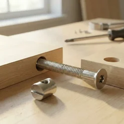 4 vis têtes fraisées et plots acier zingué Ø6 x L.50 mm-Diall Discount