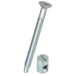 4 vis têtes fraisées et plots acier zingué Ø6 x L.50 mm-Diall Discount