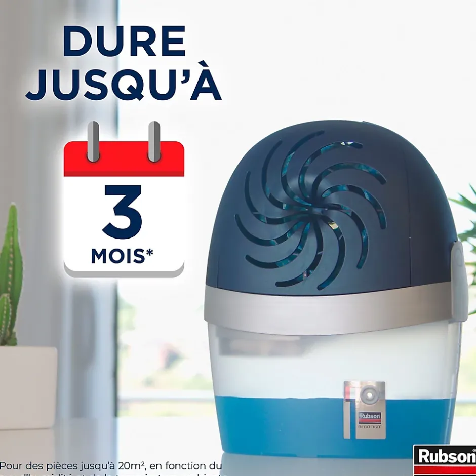 Absorbeur d'humidité aéro 360° 20m²+ 6 recharges^Rubson Online