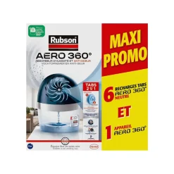 Absorbeur d'humidité aéro 360° 20m²+ 6 recharges^Rubson Online