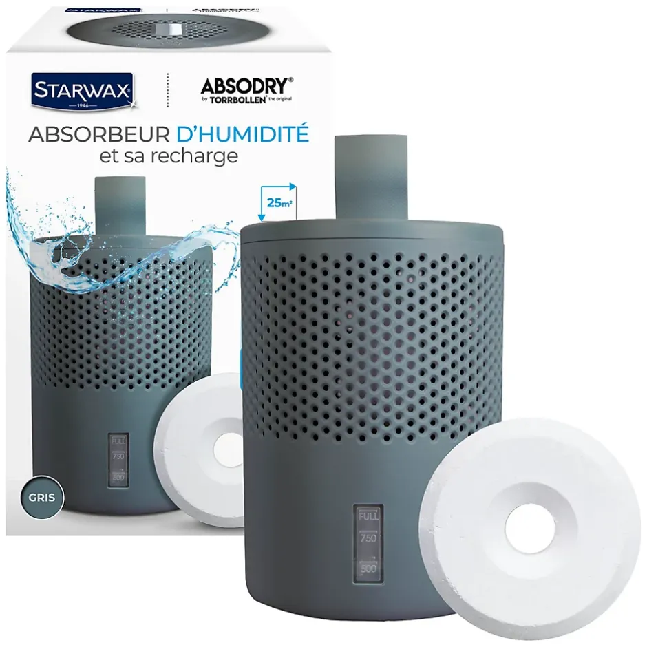 Absorbeur d'humidité compact 25m² + 1 tablette 500g^Starwax Clearance
