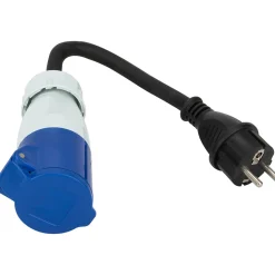 Adaptateur caravane mâle 2P+T vers femelle CEE 17 --Protec Outlet