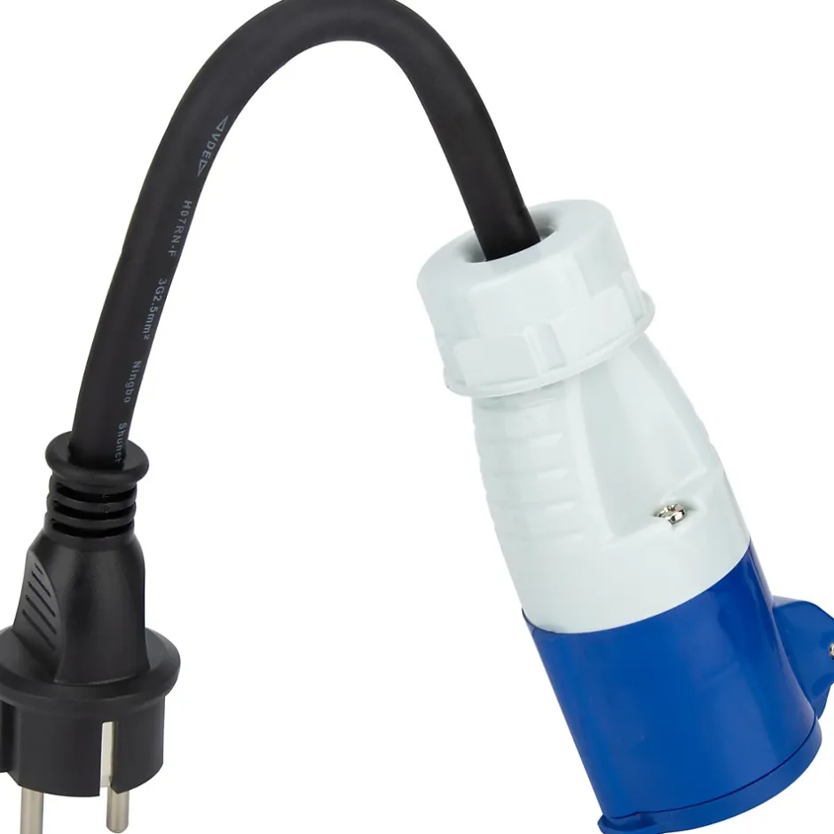 Adaptateur caravane mâle 2P+T vers femelle CEE 17 --Protec Outlet
