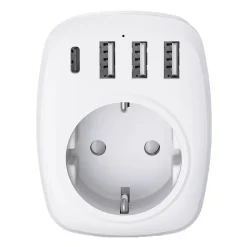 Adaptateur prise voyage UE/UK - 4 ports USB --Voltman Hot