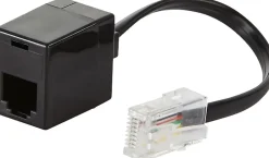 Adaptateur RJ45 (mâle) vers RJ11 (femelle) - Noir --Dio Best