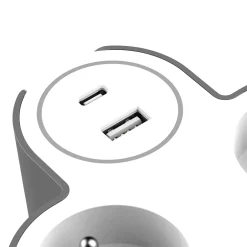 Adaptateur triplite + 2 USB blanche 16A^Jacobsen Discount