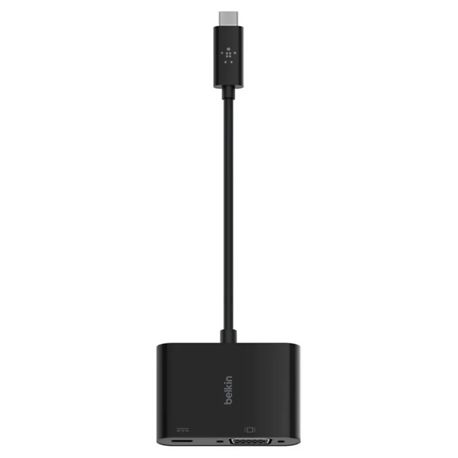Adaptateur USBC vers VGA 60W PD noir-Belkin Outlet
