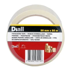 Adhésif d'emballage transparente facile à déchirer, 50 mm x 50 m-Diall Hot