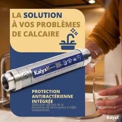 Adoucisseur d'eau Anticalcaire Antibactérien innovant IPS Kalyxx BlueLine G3/4 