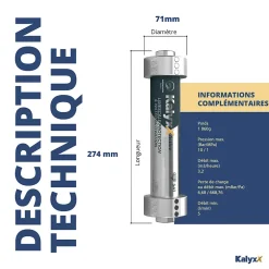 Adoucisseur d'eau Anticalcaire Antibacterien innovant IPS Kalyxx Active G1/2 