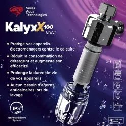 Adoucisseur d'eau Anticalcaire Antibacterien innovant IPS 100 Kalyxx MINI G 3/8