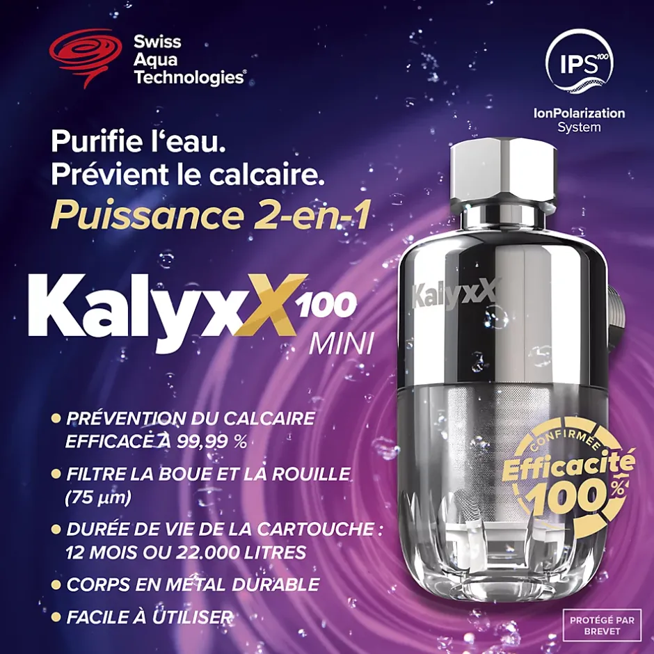 Adoucisseur d'eau Anticalcaire Antibacterien innovant IPS 100 Kalyxx MINI G 3/8" femelle (IPSKXMG38T)^Swiss Aqua Technologies Clearance