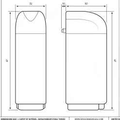 Adoucisseur D'eau 10L Fleck 5600 MV Mécanique Volumétrique Anti Calcaire Fabriqué En France^Toodo Outlet