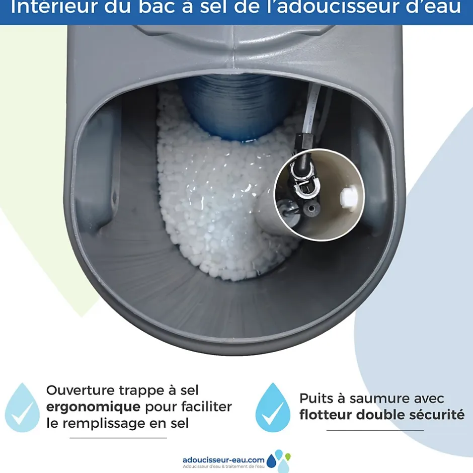 Adoucisseur D'eau 30L Fleck 5800 SXT Monobloc Volumétrique + Kit Installation Fabrication Française-Toodo Sale