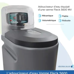Adoucisseur D'eau 30L Fleck 5600 MV Mécanique Volumétrique Anti Calcaire Fabriqué En France-Toodo Clearance