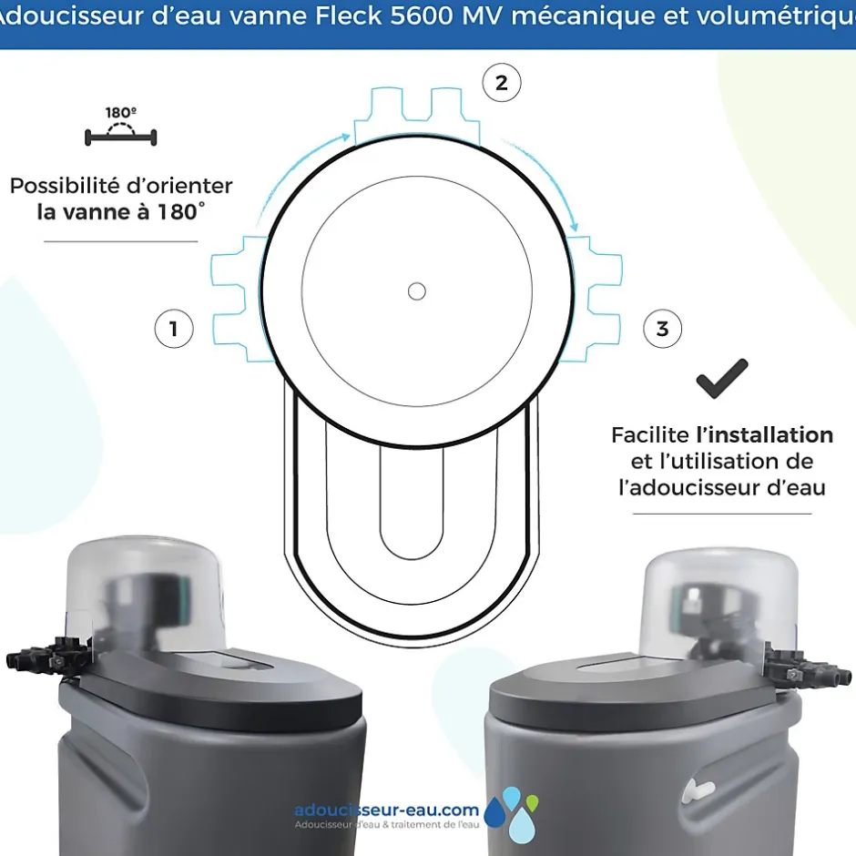 Adoucisseur D'eau 30L Fleck 5600 MV Mécanique Volumétrique Anti Calcaire Fabriqué En France-Toodo Clearance