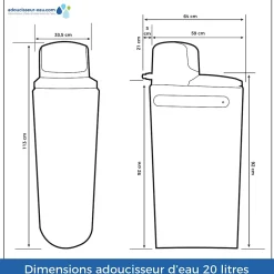 Adoucisseur D'eau 20L Fleck 5800 SXT Monobloc Volumétrique Anti Calcaire Fabrication Française-Toodo Clearance