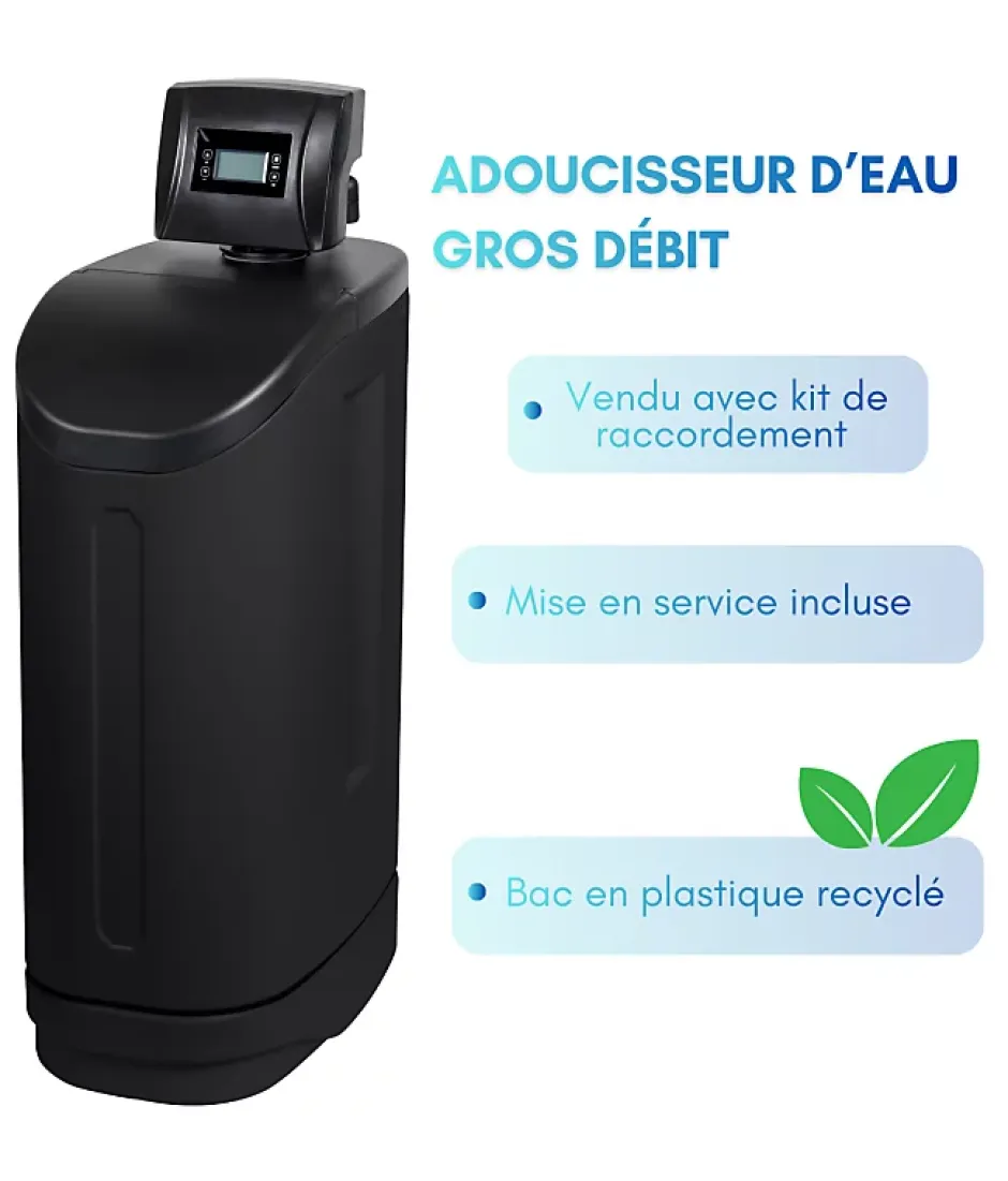 Adoucisseur d'eau PHOCION 34L gros débit avec Accessoires + Mise en Service Gratuite-Apic