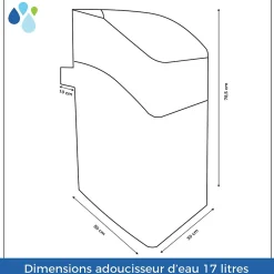 Adoucisseur D'eau Sans électricité Kube 17l - 2 à 4 Personnes Vanne Volumétrique Mécanique^Toodo