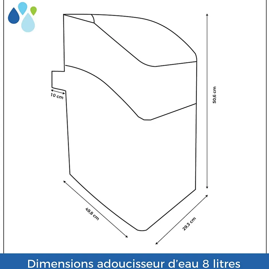 Adoucisseur D'eau Sans électricité Kube 8l Vanne Volumétrique Mécanique - Complet Avec Accessoires-Toodo