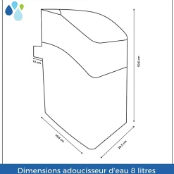 Adoucisseur D'eau Sans électricité Kube 8l - 1 à 2 Personnes Vanne Volumétrique Mécanique^Toodo Sale