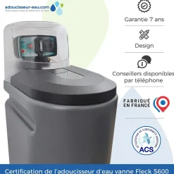 Adoucisseur Eau 25L Fleck 5600 MV Mécanique Volumétrique Complet Avec Accessoires Fabriqué En France^Toodo Clearance