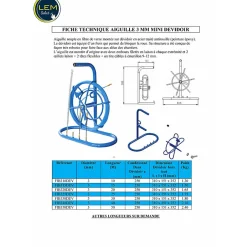 Aiguille tire-fil 3 mm L 10 M sur mini dévidoir (avec accessoires)-Lem Select Best