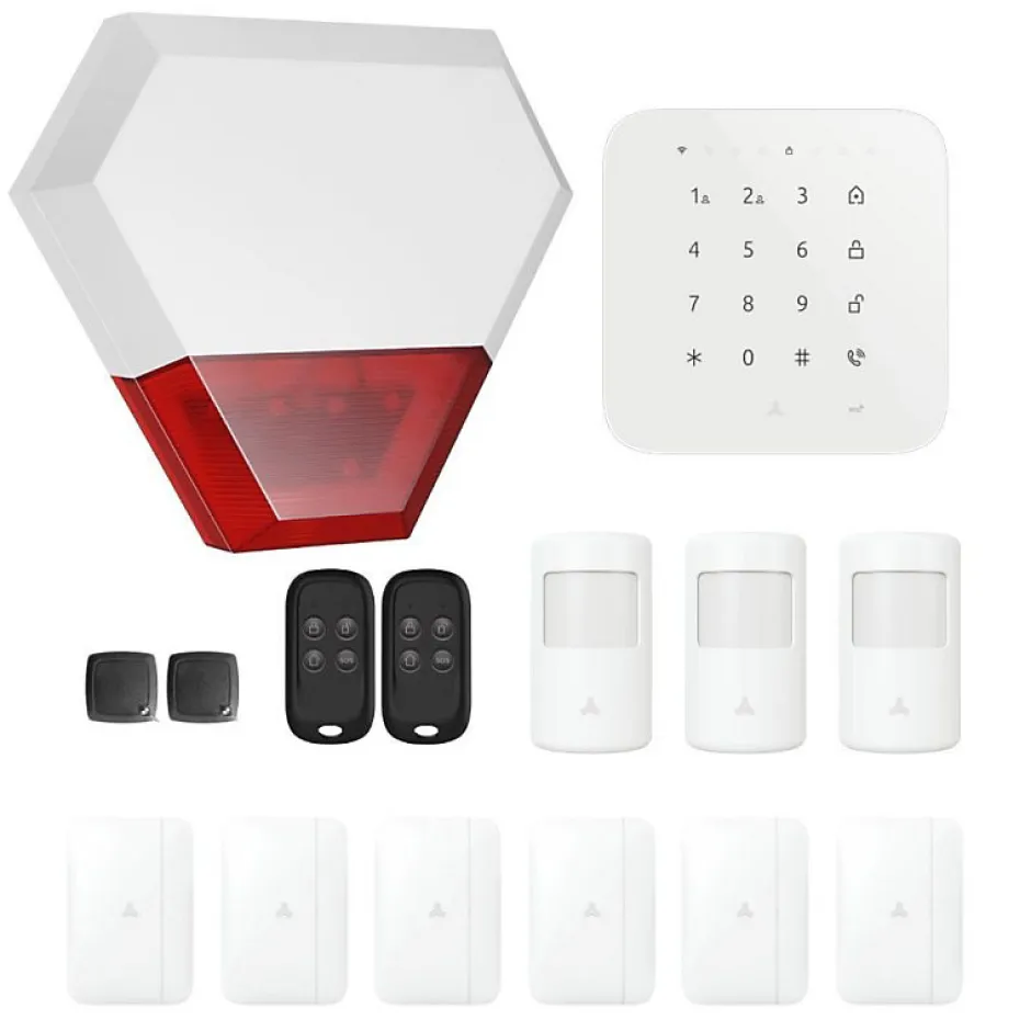 Alarme maison sans fil wifi et gsm 4G connectée Casa avec sirène extérieure - kit 9^Lifebox