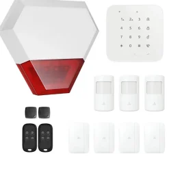 Alarme maison sans fil wifi et gsm 4G connectée Casa avec sirène extérieure - kit 8-Lifebox