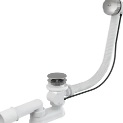 Alca Siphon pour baignoire en métal et plastique (A55KM)-Alcadrain New