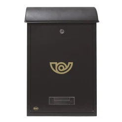 - Boîte aux lettres 2 - 400 x 250 x 100 mm - Acier - Noir-Amig Discount