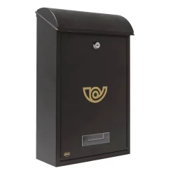 - Boîte aux lettres 2 - 400 x 250 x 100 mm - Acier - Noir-Amig Discount