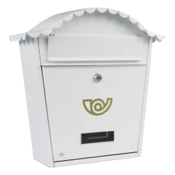 - Boîte aux lettres 1 - 370 x 360 x 105 mm - Acier - Blanc-Amig Best