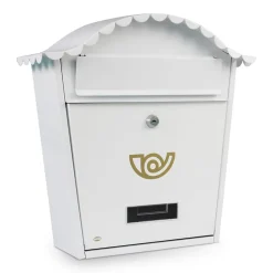 - Boîte aux lettres 1 - 370 x 360 x 105 mm - Acier - Blanc-Amig Best