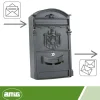 - Boîte aux lettres 4 - 400 x 240 x 80 mm - Aluminium - Noir^Amig Outlet