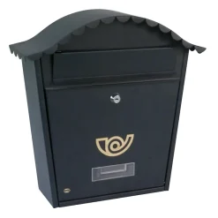 - Boîte aux lettres 1 - 370 x 360 x 105 mm - Acier - Noir^Amig Best