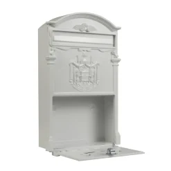 - Boîte aux lettres 4 - 400 x 240 x 80 mm - Aluminium - Blanc^Amig Outlet