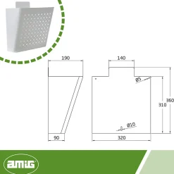 - Boîte publicité 77 - 320 x 360 x 190 mm - Acier - Blanc^Amig