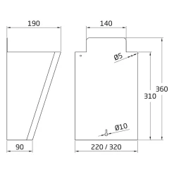 - Boîte publicité 77 - 220 x 360 x 190 mm - Acier - Blanc^Amig Discount