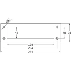 - Entrée de boîte aux lettres 1 - 254 x 78 mm - Acier inoxydable - Inoxydable^Amig New
