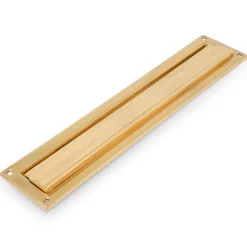 - Entrée de boîte aux lettres 2 - 342 x 73 mm - Laiton - Poli-Amig Outlet