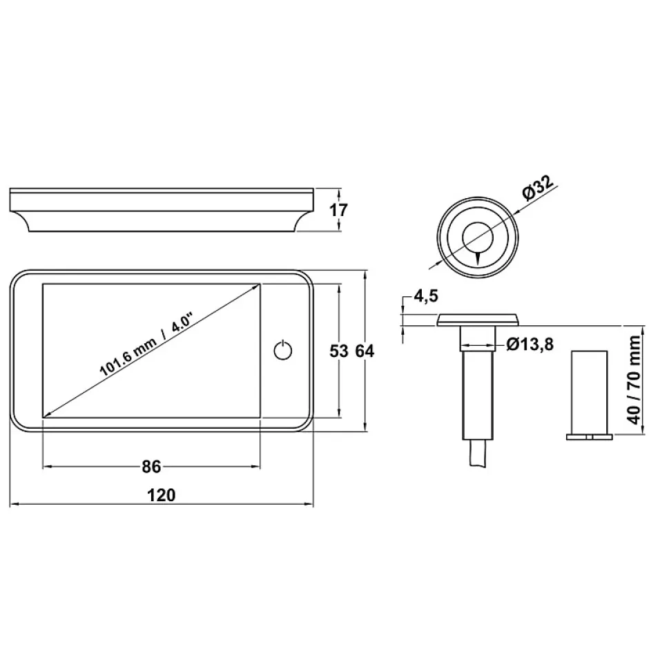 - Judas numérique DW 4.0 - 4'' - Argent^Amig Sale